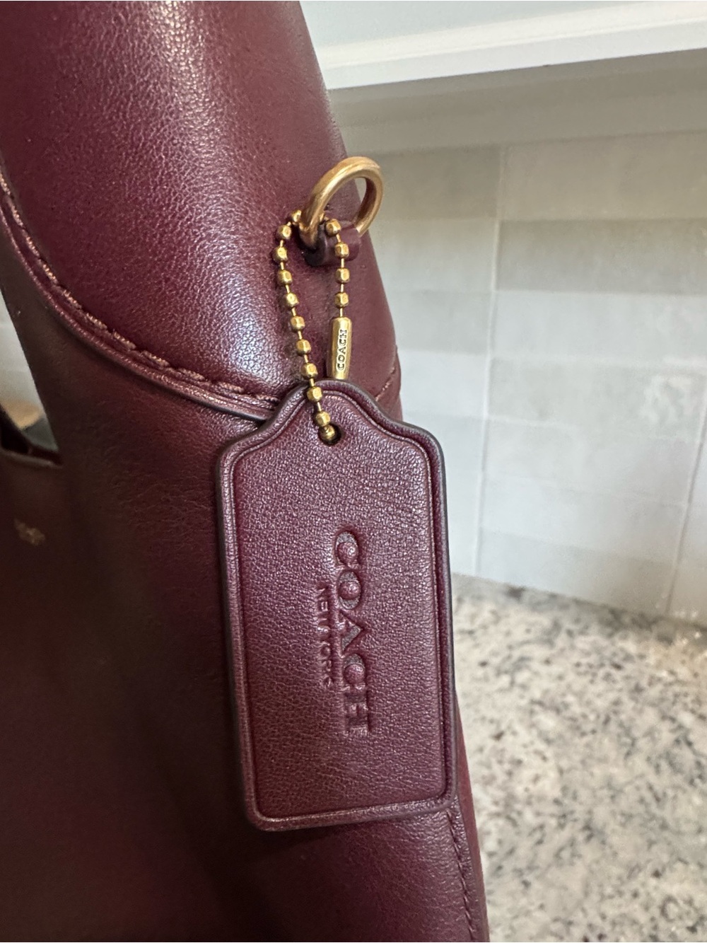 Coach Brooklyn 39 Bag in Merlot - Picture 6 of 8